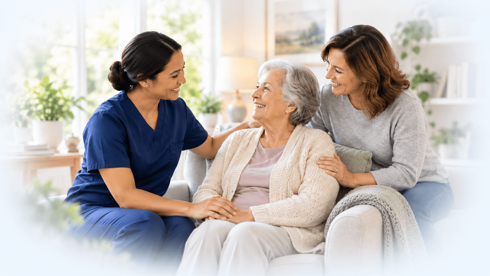 A compassionate home-healthcare conversation